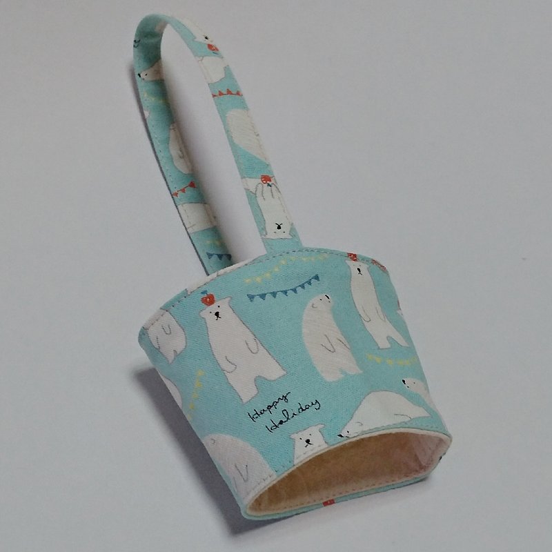 The store is full of gifts, polar bear pattern, accompanying cup bag - Beverage Holders & Bags - Cotton & Hemp Blue