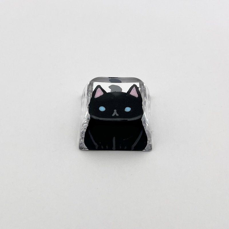 XDA keycap black cat blue eyes (Crystal Clear) - Computer Accessories - Plastic Transparent