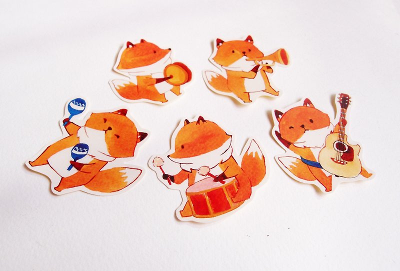 Fox band sticker/waterproof - Stickers - Paper 