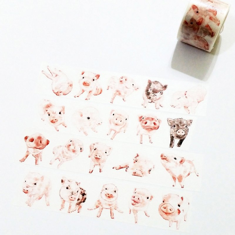 Jielin Washi Tape Piggy - มาสกิ้งเทป - กระดาษ 