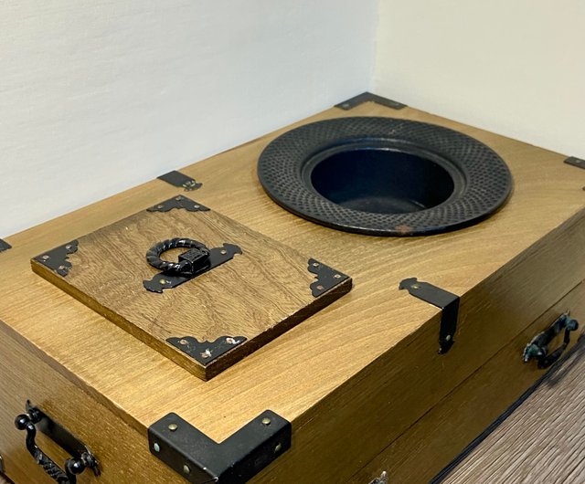 日本鋳鉄サイン入り 灰皿香炉喫煙具 金属工芸品 博堂 御所車 昭和レトロ