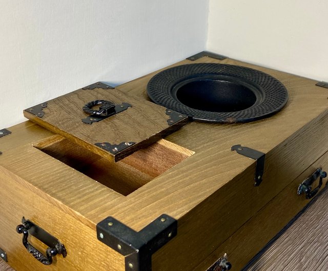 昭和の古い木製喫煙具箱灰皿 - ショップ sun-river-shop 収納