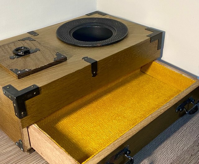 昭和の古い木製喫煙具箱灰皿 - ショップ sun-river-shop 収納用品 - Pinkoi