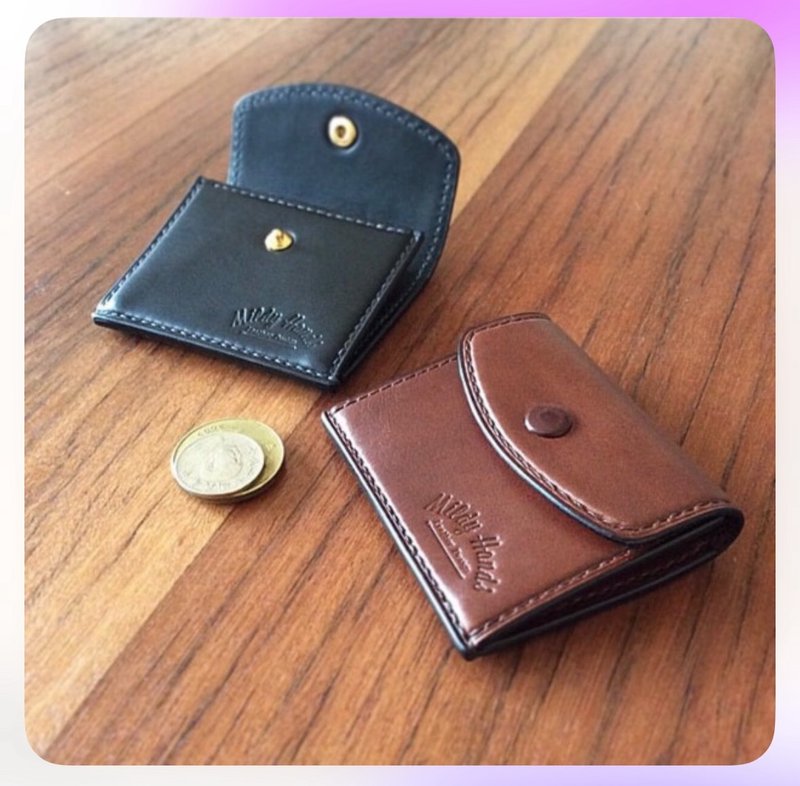 MILDY HANDS COIN Wallet 馬臀皮零錢包 Horween shell cordovan - 錢包/皮夾/長短夾 - 真皮 紅色