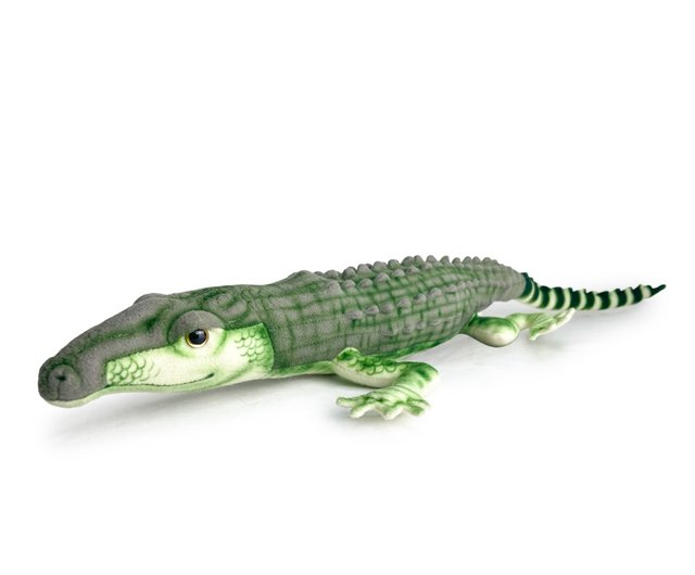 緑色ワニフィギュア 約30cm （ワニ フィギュア 約124cm