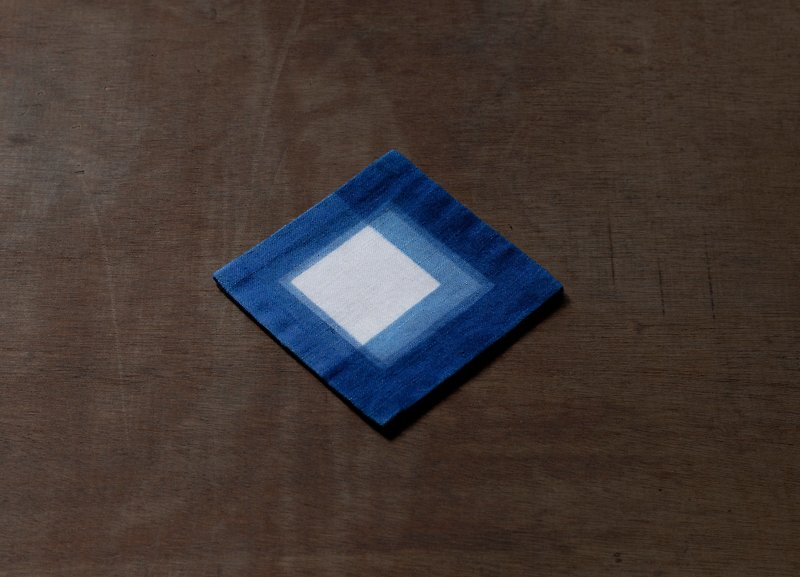 The Square 系列-杯墊(一入) 限量染製品 - 擺飾/家飾品 - 棉．麻 藍色