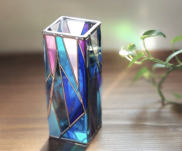 受注 琉球暁 スクエアガラス花瓶 - ショップ GlassArt RayColors