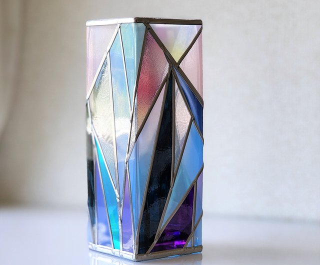 【全品送料無料】 受注 琉球暁 スクエアガラス花瓶 - ショップ GlassArt RayColors 工芸ガラス