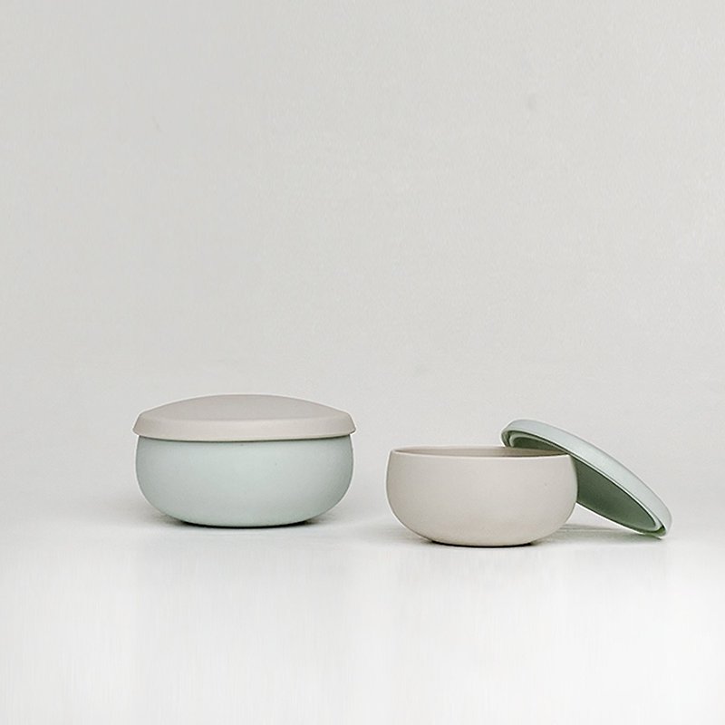 100% Silicone Sustainable Tableware / Double Set / Mint Green - Bowls - Silicone 