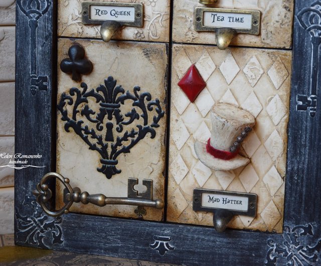 不思議の国のアリス木製壁パネルハートの女王壁ディスプレイ壁家