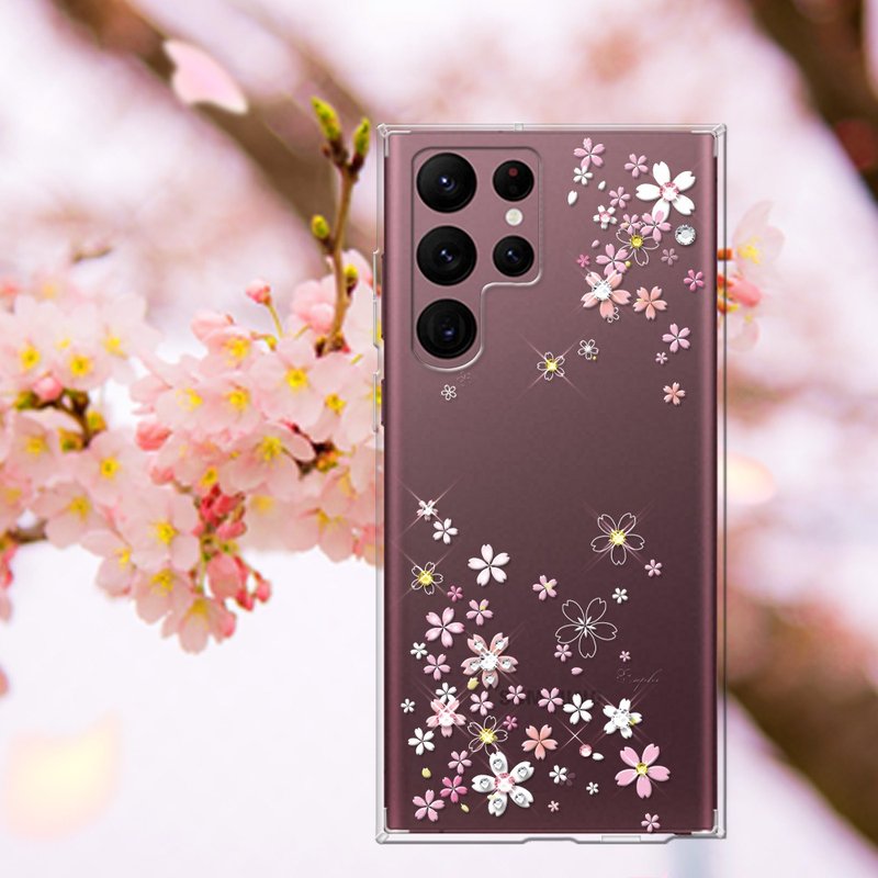 apbs Samsung Galaxy S系列 防震雙料水晶彩鑽手機殼-浪漫櫻 - 手機殼/手機套 - 其他材質 多色