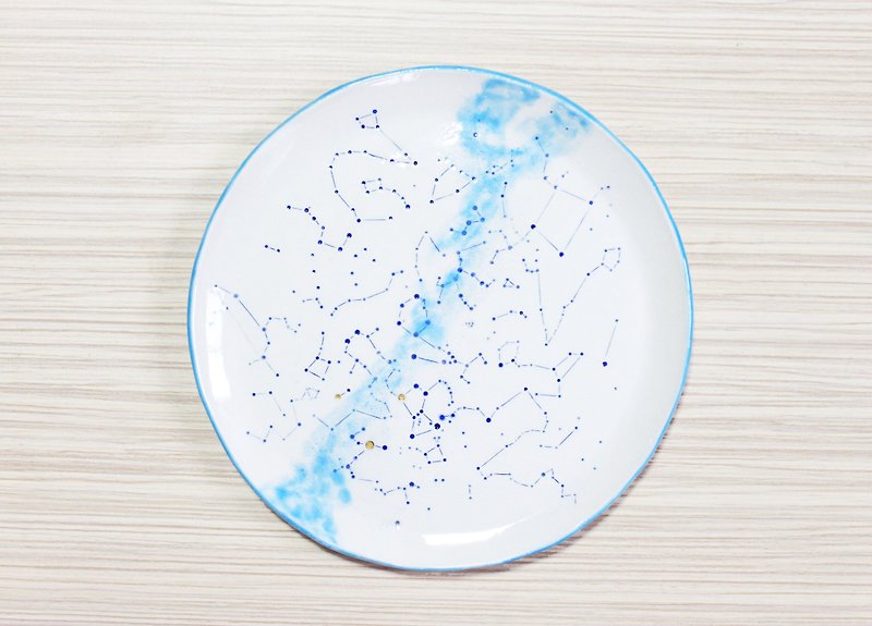 Starry feast. Astronomical Food Container-Winter Astrolabe- - Plates & Trays - Porcelain White