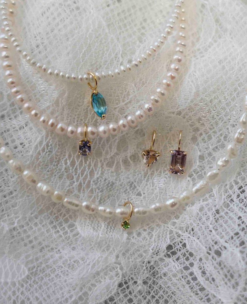 Birthstone Pearl Necklace - 項鍊 - 其他金屬 多色