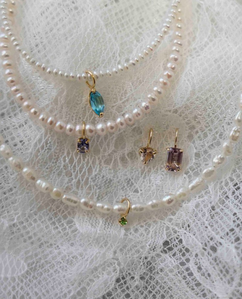 Birthstone Pearl Necklace - Necklaces - Other Metals Multicolor