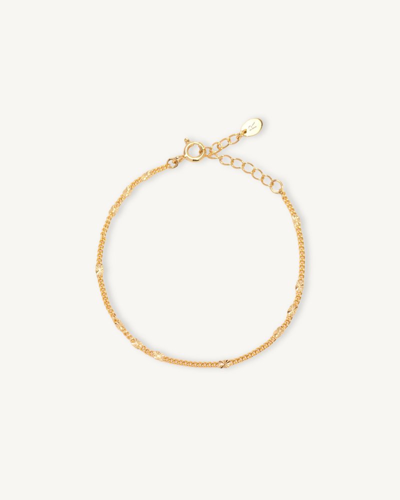 Luce Bracelet  │ 微光細古巴手鍊 - 手鍊/手環 - 純銀 金色