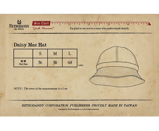 デイジー・メイ・ハット - ショップ retrodandy-tw 帽子 - Pinkoi