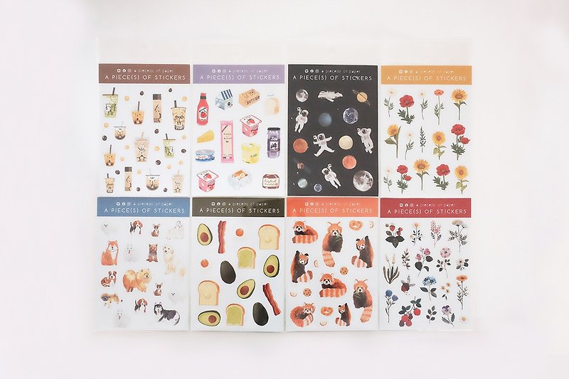 STICKERS SET (8 sheets) - Stickers - Other Materials White