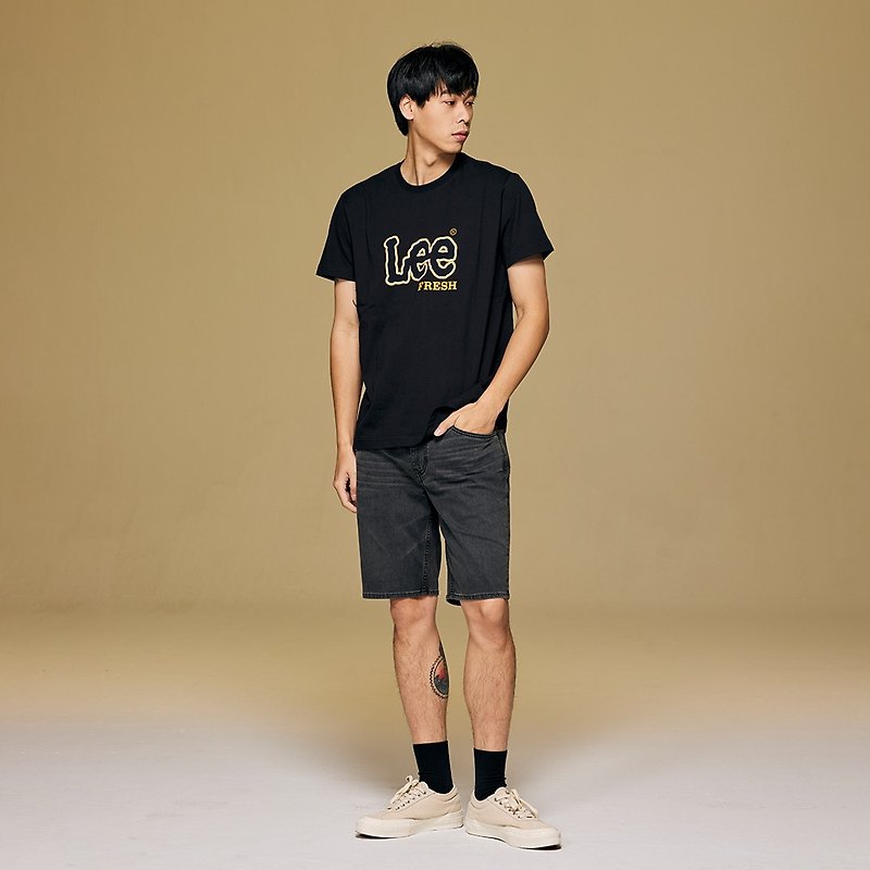 Lee Men's Cool 902 Plain Denim Shorts Black Wash - กางเกงขายาว - ผ้าฝ้าย/ผ้าลินิน สีน้ำเงิน