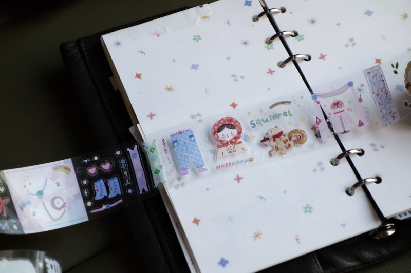 色彩搭配師 日常のかけら PET 和紙膠帶 (kiss-cut) - 紙膠帶/和紙/PET - 其他材質 多色