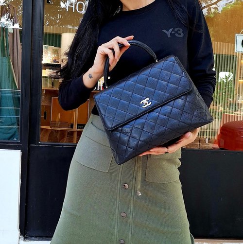 * 24P ヴィンテージ風 *【CHANEL】ケリーバッグ ブルー シャネル 24P ヴィンテージ風 ケリーバッグ ブルー (CHANEL