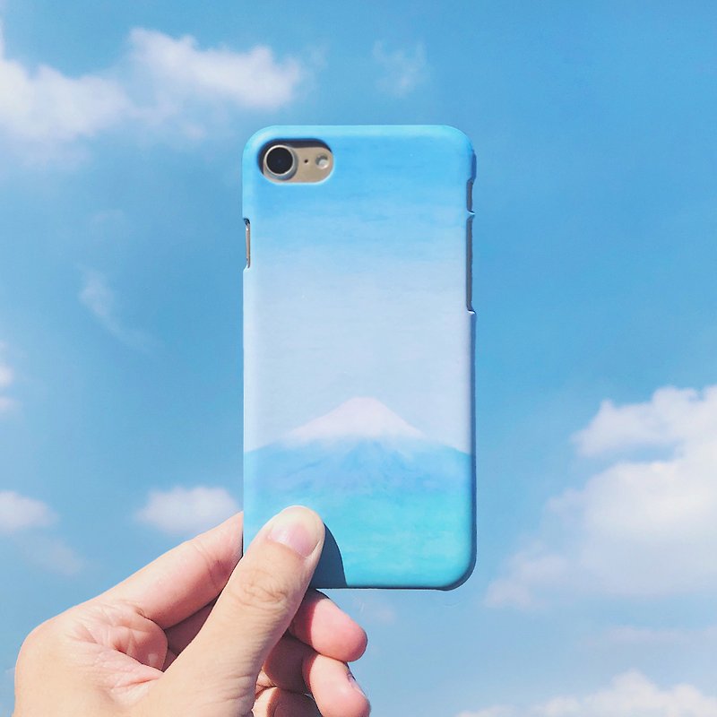 晴空富士-手機殼 硬殼 iphone6~12 samsung sony zenfo - 手機殼/手機套 - 塑膠 藍色