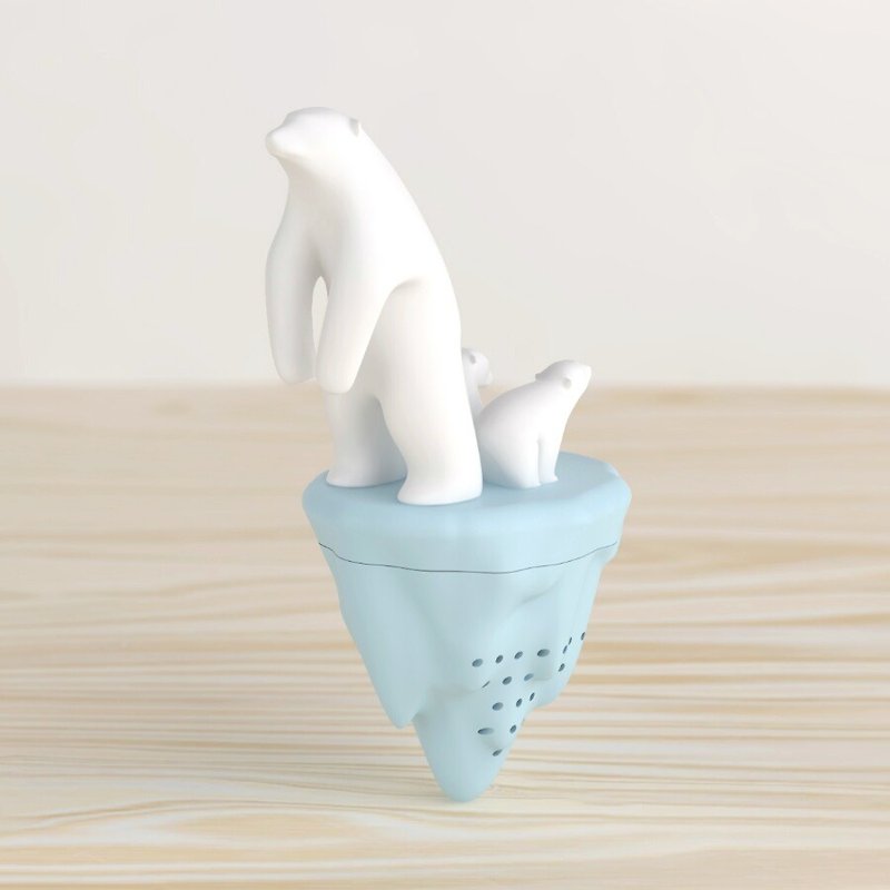 Melting ice & bears polar bear tea maker - ถ้วย - ซิลิคอน สีน้ำเงิน