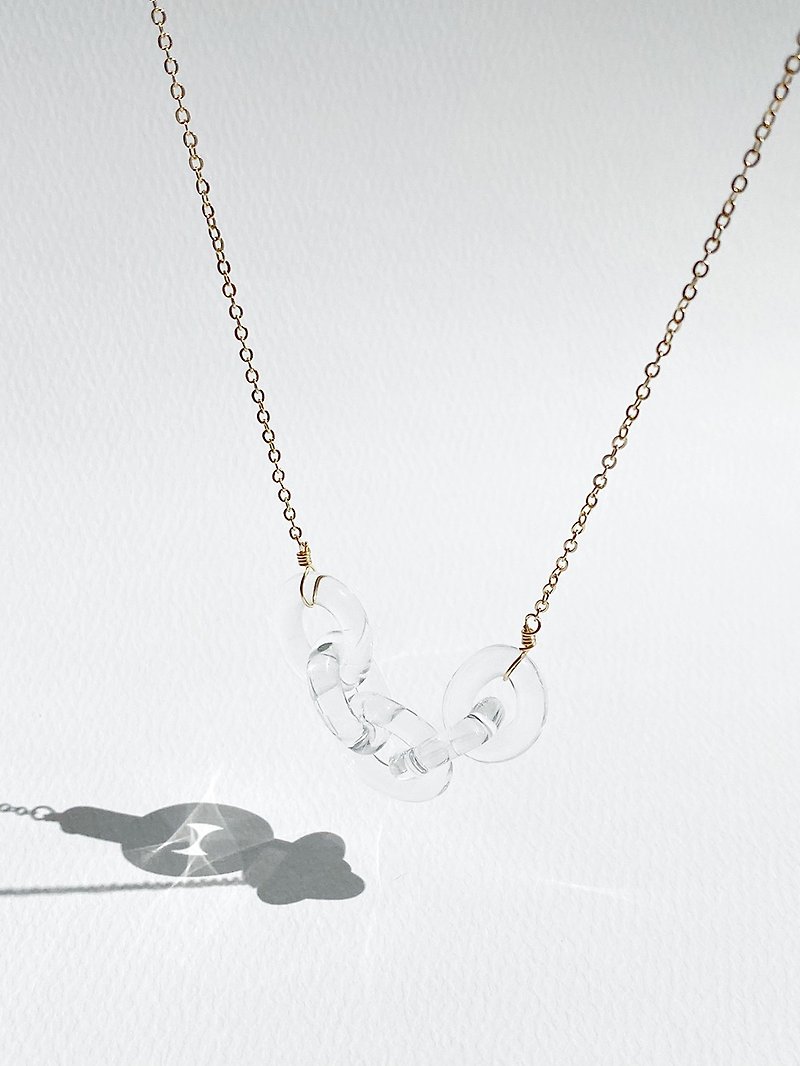 CATENA necklace  - Lampwork glass necklace - สร้อยติดคอ - แก้ว สีใส