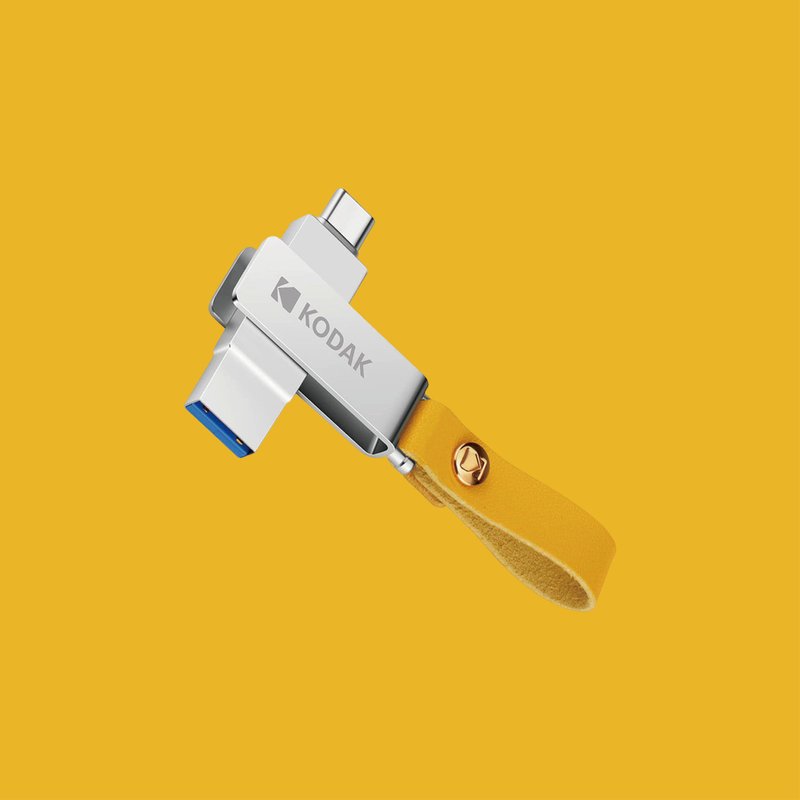 【Kodak Kodak】Kodak K243C mobile phone computer multi-purpose flash drive 128GB - USB Flash Drives - Plastic Yellow