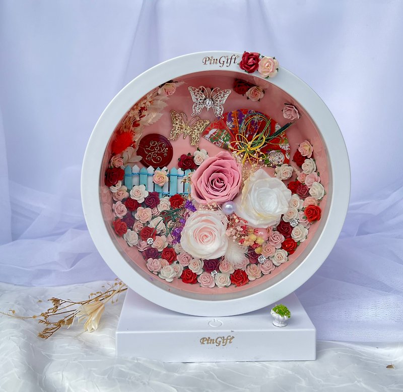 Send you 99 Roses - Preserved flower /Table lamp /Unique gift/ Valentine's gift - Dried Flowers & Bouquets - Plants & Flowers Multicolor