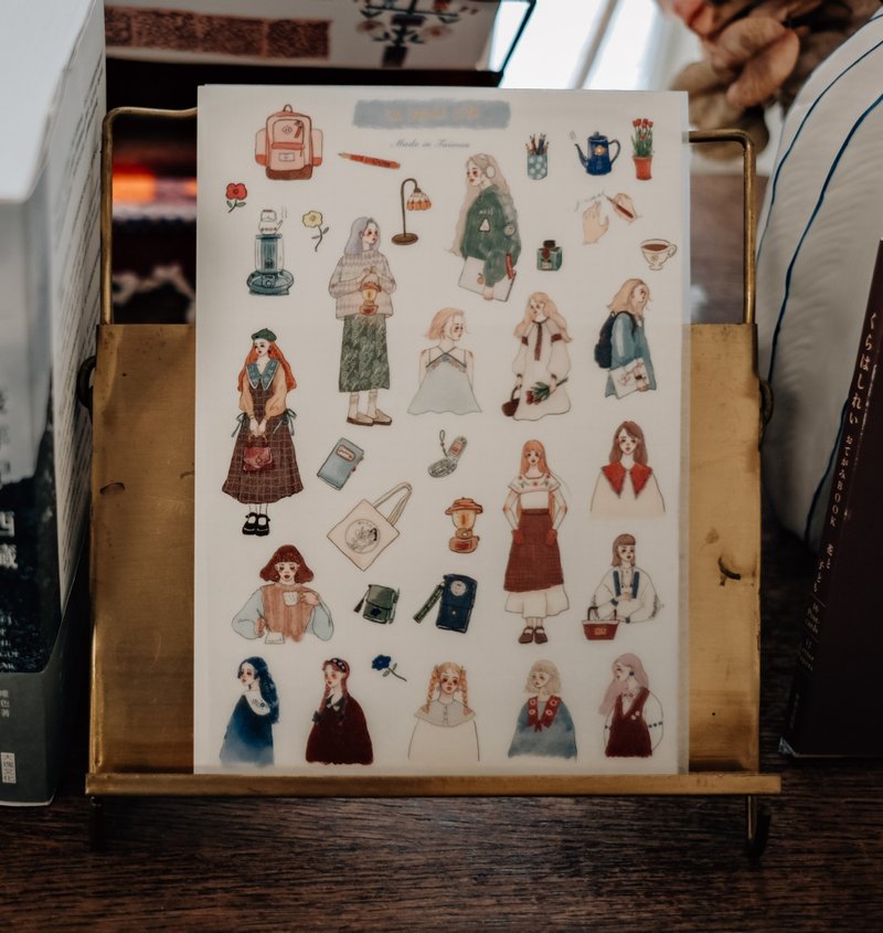 手帳時間 A5和紙貼紙 甜蜜生活 割型貼紙 - 貼紙 - 紙 多色