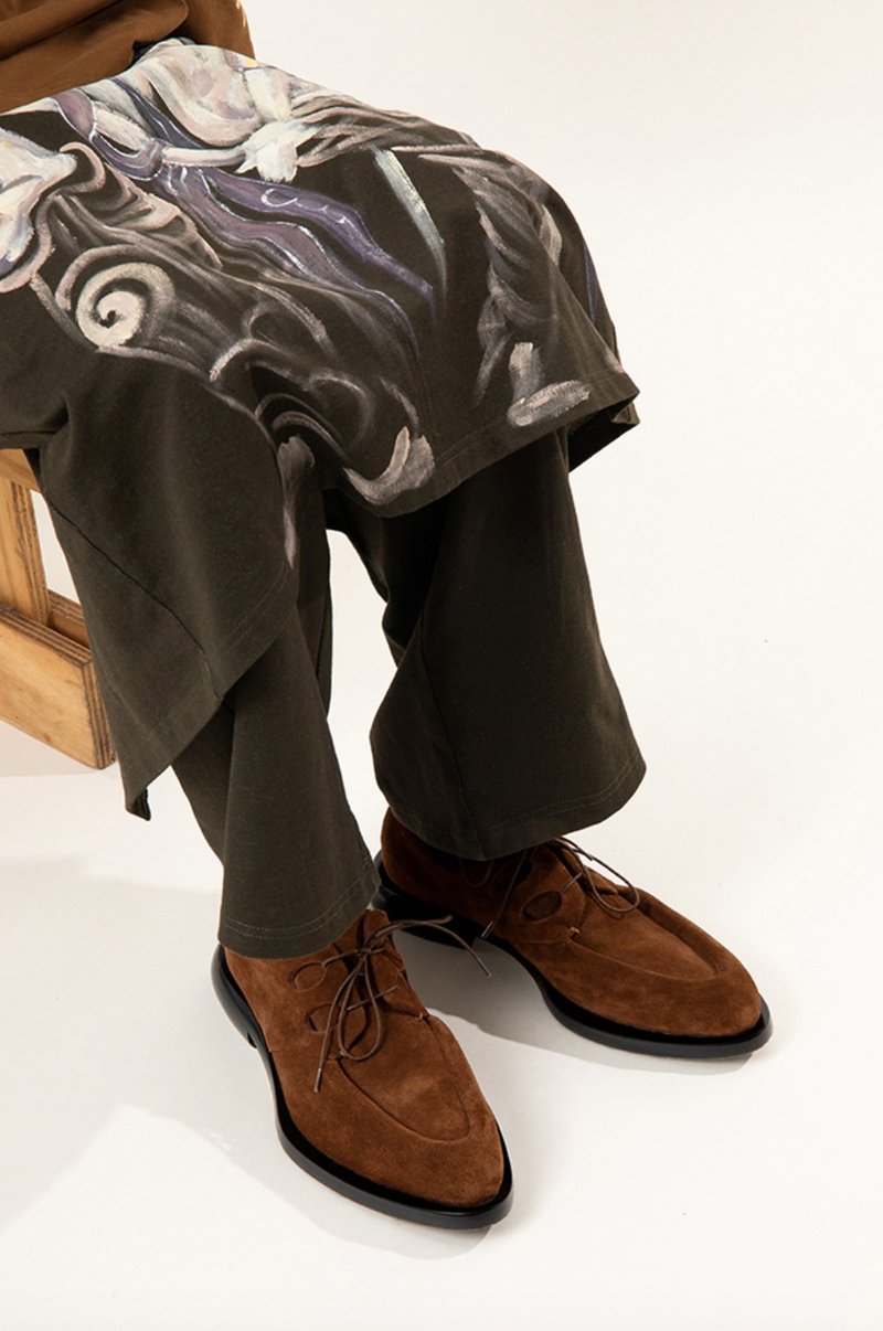 Evilly Derby Shoes 邪魅怪人 大頭德比鞋 無性別穿搭 - 男皮鞋 - 真皮 咖啡色