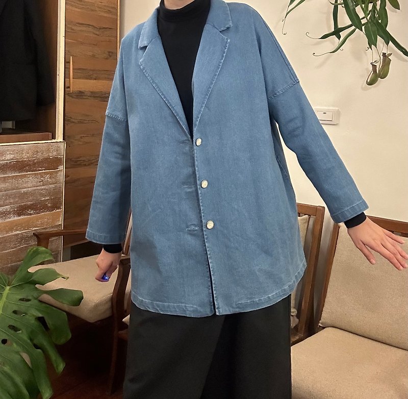 denim jacket two - Women's Casual & Functional Jackets - Other Materials Blue