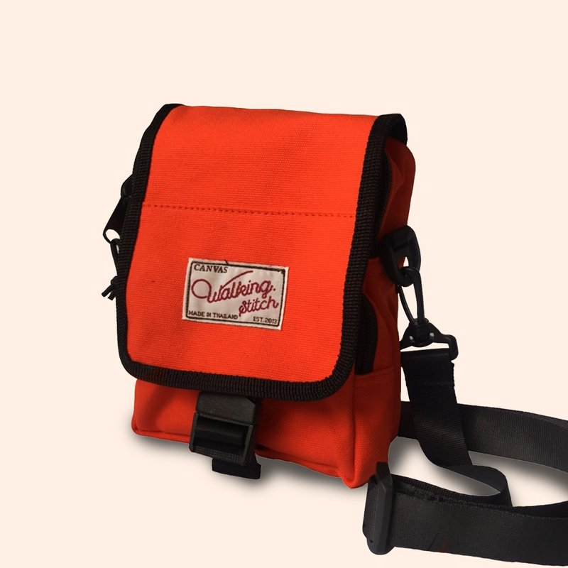 Paul Shoulder bag : Black - 其他 - 棉．麻 橘色