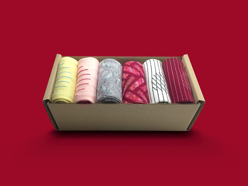 60% Off / Gift Box Socks Geometric Socks Socks Boys Socks Girls Socks Designer Socks Malaysian Products - Socks - Cotton & Hemp Red