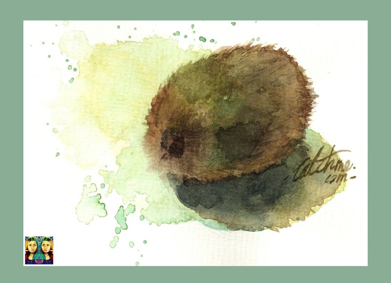 Kiwi fruit_Hand-painted original work (only one piece) - Posters - Paper 