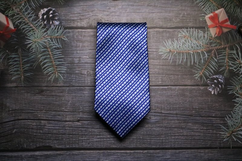 Blue ocean silk tie / business suit tie - Ties & Tie Clips - Silk Blue