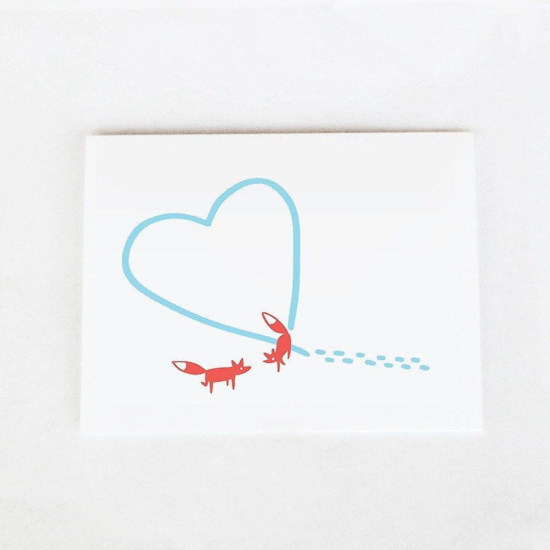 Forest & Waves Lover Card/Fox - การ์ด/โปสการ์ด - กระดาษ สึชมพู