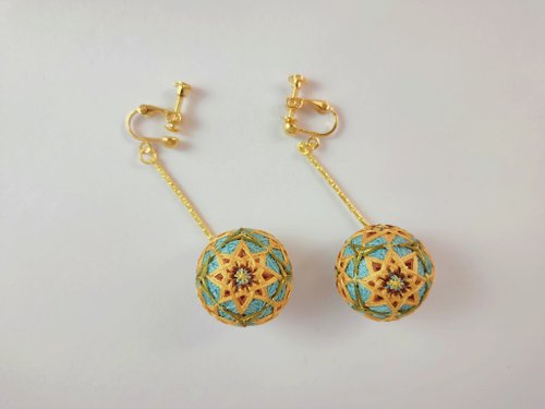 ゴッホのひまわり様　お決まり２点 ブルービーズのピアスとオーロラ色のビーズピアス it-64adee49986d4-1200.jpg