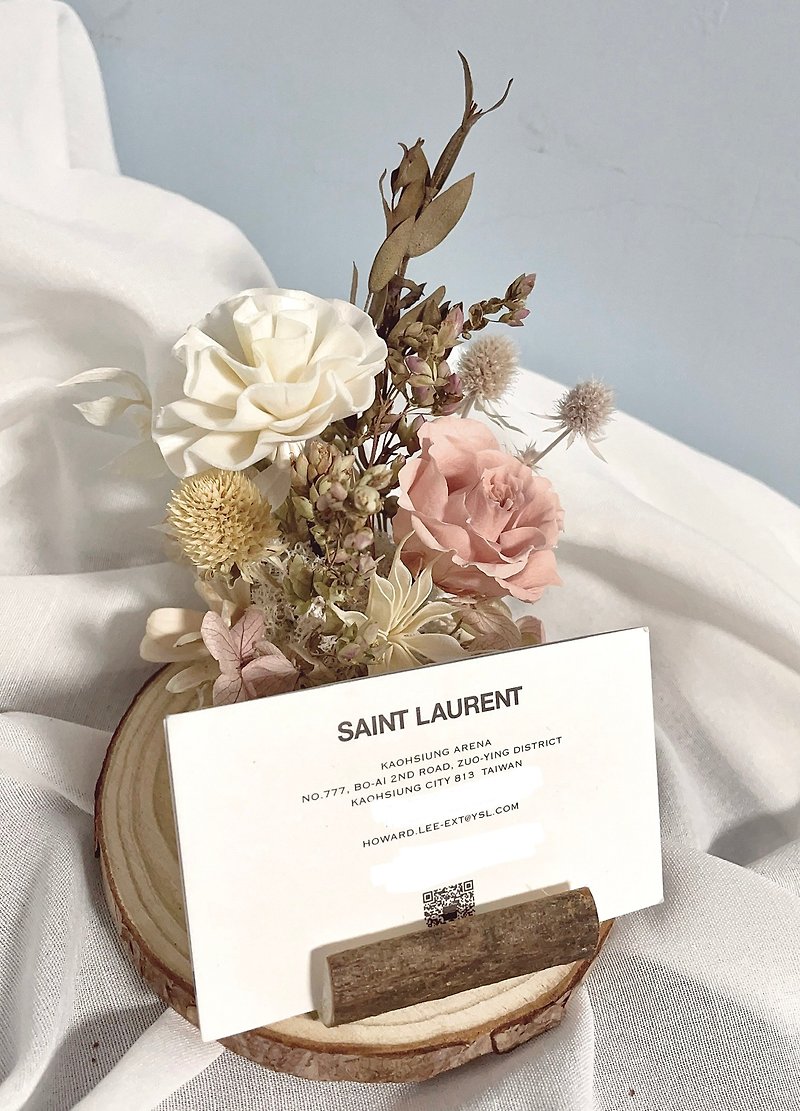 Go with the Flow Eternal Flower Card Holder - Gentle and graceful - Dried Flowers & Bouquets - Plants & Flowers Pink