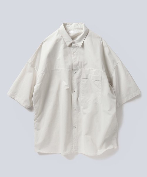 [WHITE MAILS] COTTON PAPER COMPACT POPLIN OVERSIZED shirt
