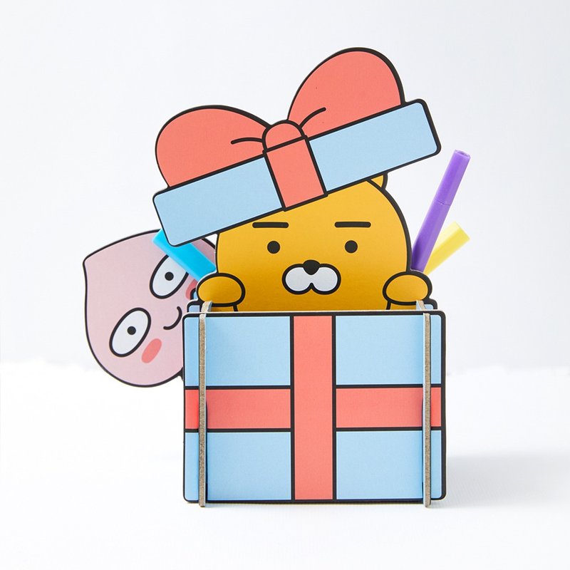 研達 KAKAO FRIENDS 組合文具收納盒 - RYAN 與 APEACH 的禮物 - 居家收納/收納盒/儲物盒 - 其他材質 多色