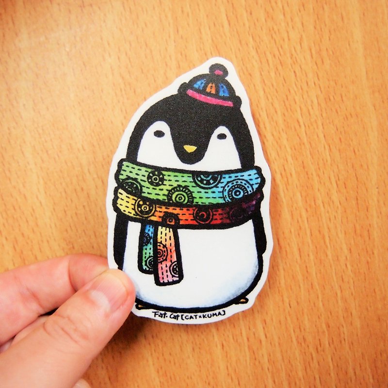 Waterproof Sticker-Cold Squeak Penguin - สติกเกอร์ - กระดาษ หลากหลายสี