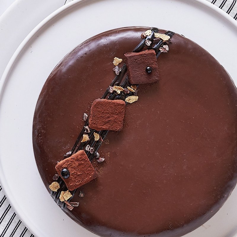 新鮮食材 蛋糕/甜點 黑色 - 【La Fruta 朗芙】法國純生黑巧克力蛋糕  / 6吋