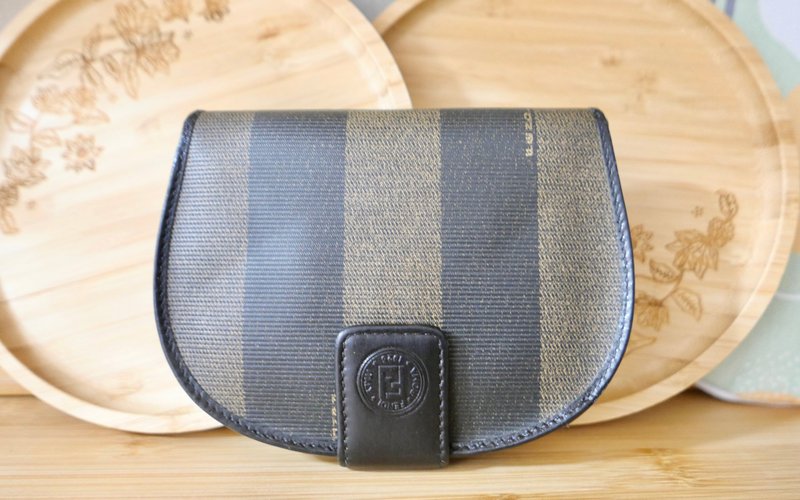 Fendi中古小錢包/古董包 - 附送鏈條揹帶 - 零錢包/小錢包 - 其他材質 灰色