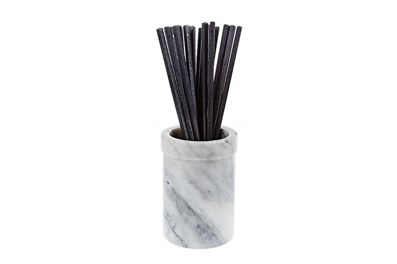 Natural marble chopsticks bucket/cage bucket/chopsticks - กล่องเก็บของ - หิน ขาว