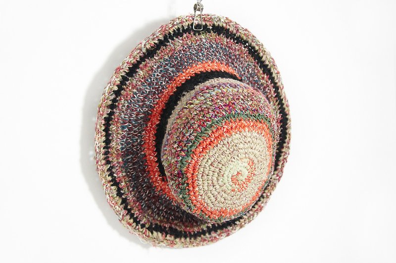 Hand twist cotton knit cap / knit cap / hat / crochet hats / hat - mixing Sari Sunshine forest line (limit one) - Hats & Caps - Cotton & Hemp Multicolor