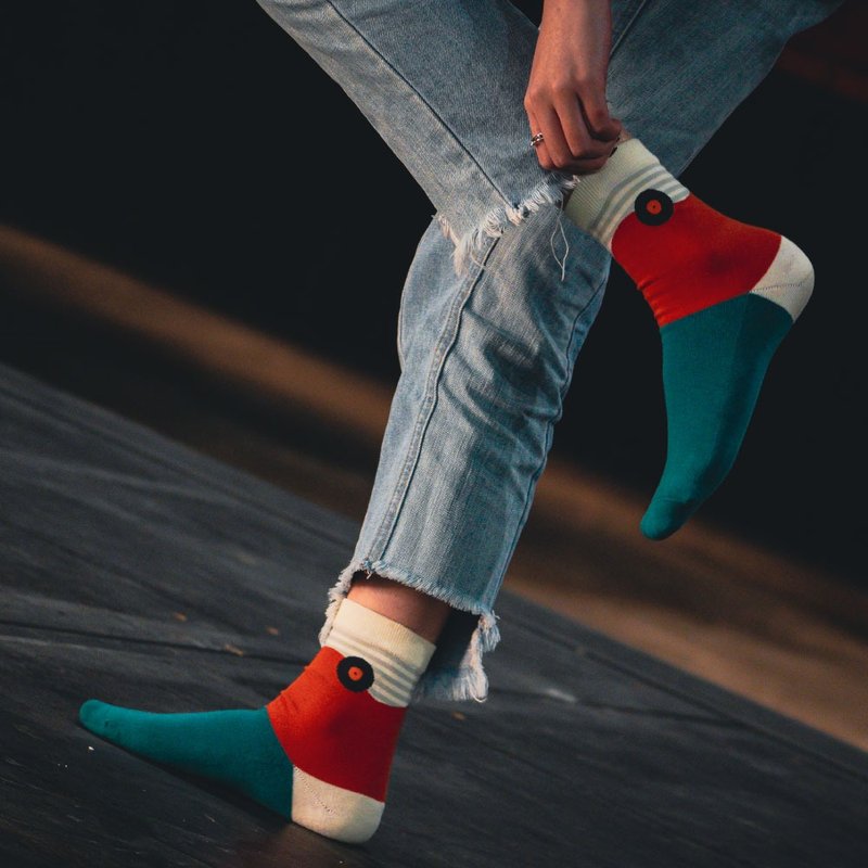 Beiliu Good Socks x SoundsGood | Type A black wave rubber - Socks - Cotton & Hemp Multicolor