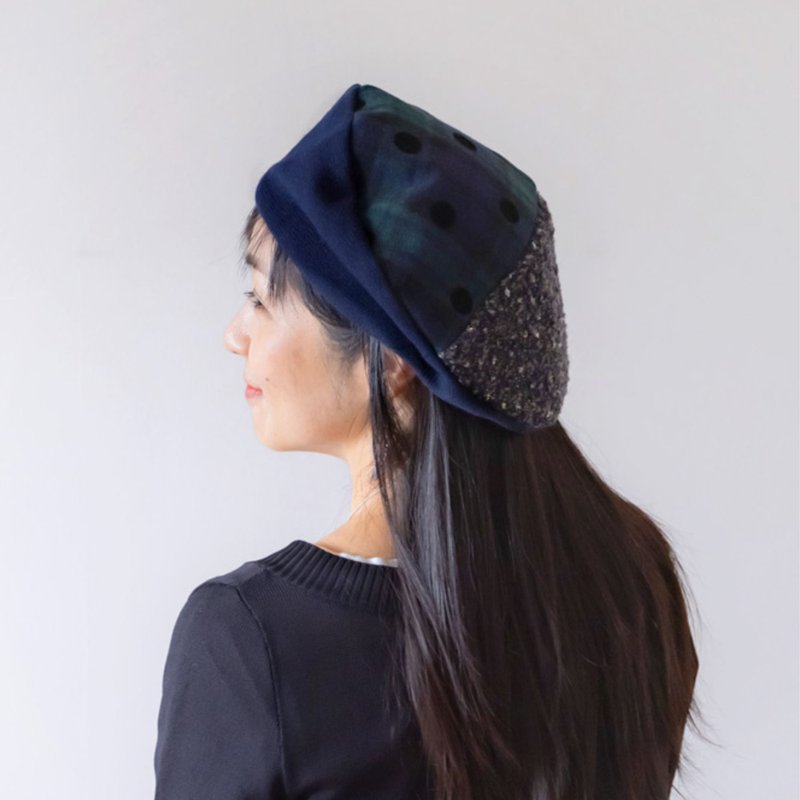 帽子の型紙・英語レシピ　シンプルで被るだけでおしゃれなアシメントリーベレー帽　初心者　簡単 - その他 - その他の素材 