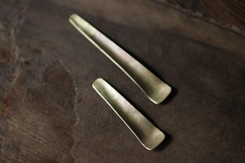 Tanaka _ bronze Bronze spoon short B14 - Small Plates & Saucers - Copper & Brass Gold