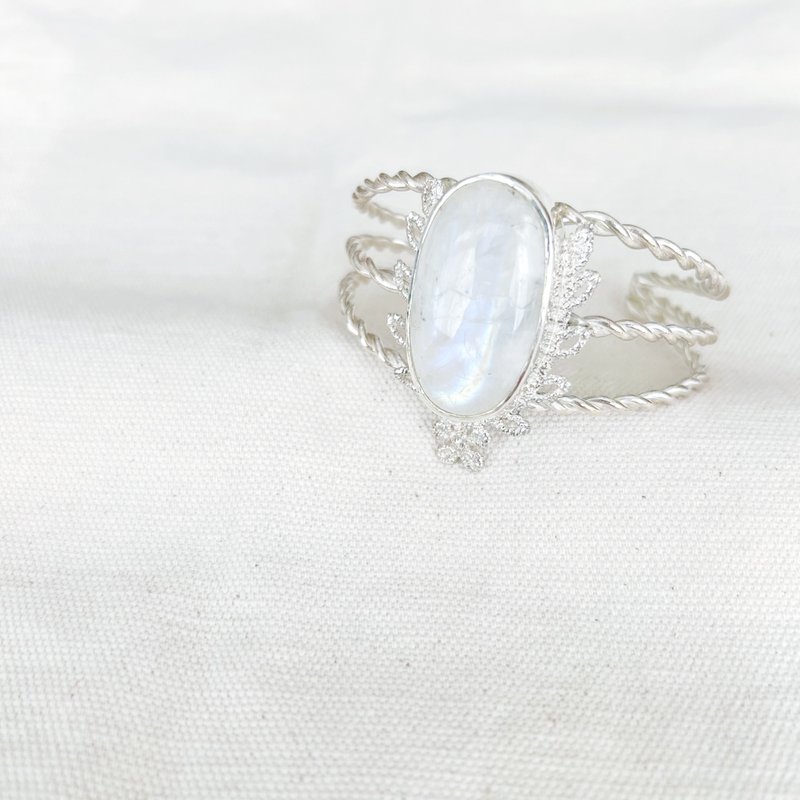 rainbowmoonstone - สร้อยข้อมือ - โลหะ สีเงิน